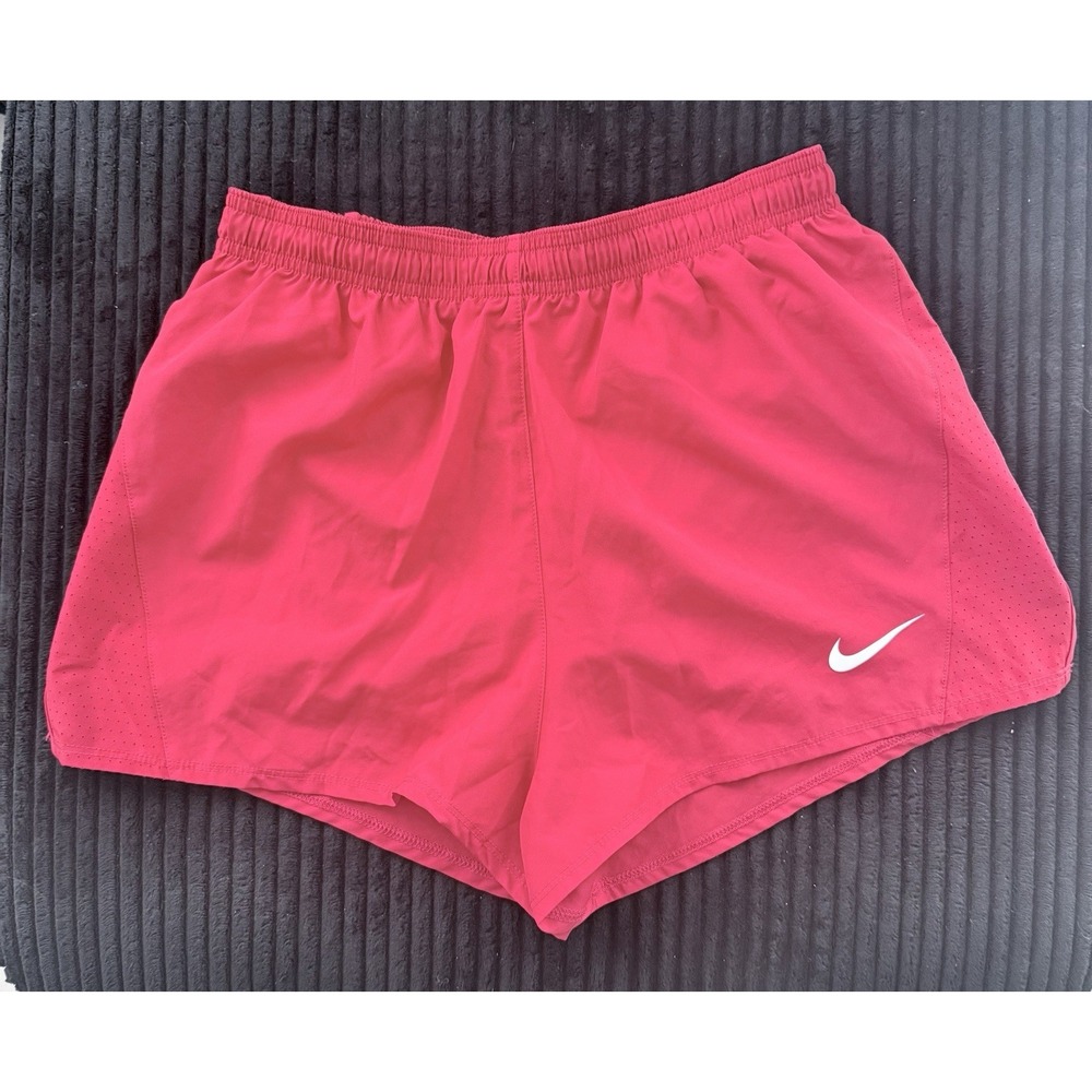 Nike Women's Dri-FIT Running Shorts Pink Athletic Drawstring Activewear Size XS